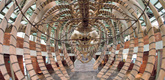 Gabriel Orozco. (Mexican, born 1962). <i>Mobile Matrix</i>. (Detail.) 2006. Graphite on gray whale skeleton. 6’ 5 3/16” x 35’ 8 ¾” x 8’ 8 ¾” (196 x 1089 x 266 cm). Biblioteca Vasconcelos, Mexico City. ©2009 Gabriel Orozco
