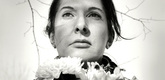 Marina Abramović. Portrait with Flowers. 2009. Black-and-white gelatin silver print; photo: Marco Anelli. &copy; 2010 Marina Abramović. Courtesy the artist and Sean Kelly Gallery/Artists Rights Society (ARS), New York