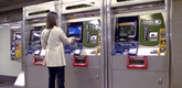 Masamichi Udagawa and Sigi Moeslinger of Antenna Design, David Reinfurt, Kathleen Holman, and MTA New York City Transit. MetroCard Vending Machine. 1999. Steel and other materials, 6' 7 7/8" x 41 11/16" x 26" (203 x 106 x 66 cm). Director, Photoshop, Illustrator, and Visual Basic software. Manufactured by Cubic Transportation Systems, USA. Image (c) Antenna Design

