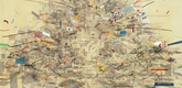 Julie Mehretu. <i>Empirical Construction, Istanbul.</i> 2003. Ink and synthetic polymer paint on canvas, 10' x 15' (304.8 x 457.2 cm). Fund for the Twenty-First Century. &copy; 2010 Julie Mehretu
