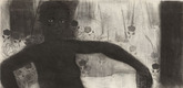 Kerry James Marshall. Study for <i>Blue Water, Silver Moon.</i> 1991. Cont&eacute; crayon and watercolor on paper, 49  3/4 x 38 1/8" (126.4 x 96.8 cm). The Museum of Modern Art. Purchased with General Acquisitions Funds and funds provided by The Friends of Education of The Museum of Modern Art. &copy; 2010 Kerry James Marshall
