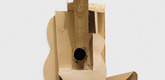 Pablo Picasso. Still life with <i>Guitar.</i> Variant state. Paris, assembled before November 15, 1913. Subsequently preserved by the artist. Paperboard, paper, string, and painted wire installed with cut cardboard box, Overall: 30 x 20 1/2 x 7 3/4" (76.2 x 52.1 x 19.7cm). The Museum of Modern Art, New York. Gift of the artist
