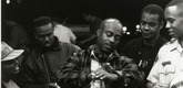 Charles Burnett on the set of <i>The Glass Shield.</i> 1994. USA. Written and directed by Charles Burnett