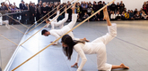 Trisha Brown Dance Company. <i>Sticks</i>. 1973. Performed at The Museum of Modern Art, 2011. &copy; 2011 Yi-Chun Wu/The Museum of Modern Art
