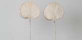 Cy Twombly. Untitled (<i>Funerary Box for a Lime Green Python</i>). 1954. Wood, palm leaf fans, house paint, cloth, and wire. 55 x 26 1/4 x 5" (140 x 66 x 12.5 cm). Promised gift of Marie-Josée and Henry R. Kravis. &copy; Cy Twombly. Courtesy Gagosian Gallery. Photography by Robert McKeever