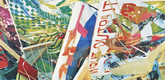 Martin Kippenberger. Content on Tour (Inhalt auf Reisen). 1992. Screenprint mounted on plywood, with unique revisions by the artist, 70 7/8 x 59" (180 x 150 cm). Publisher: Editions Artelier, Graz, Austria. Edition: 3 this size; 5 for three smaller sizes. &copy; Estate Martin Kippenberger, Galerie Gisela Capitain, Cologne. Photograph: Lothar Schnepf, Cologne