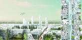 Rendering of Nature-City, Salem-Keizer, Oregon. 2011. Courtesy WORKac
