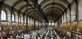 Henri Labrouste (French, 1801-1875). Bibliothèque Sainte-Geneviève, Paris, 1838-1850. View of the reading room. Bibliothèque Sainte-Geneviève. Photograph: Michel Nguyen.