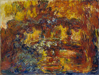 Claude Monet, French, 1840-1926
The Japanese Footbridge. c. 1920-22
Oil on canvas. 35 1/4 x 45 7/8" (89.5 x 116.3 cm)
The Museum of Modern Art, New York. Grace Rainey Rogers Fund