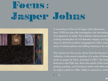 Interactives: screenshot from <i>Focus: Jasper Johns</i>, 2008