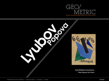 Interactives: Screenshot from <i>Geo/Metric Prints and Drawings from the Collection</i>, 2008