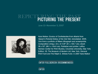 Interactives: Screenshot from <i>Repicturing the Past Picturing the Present</i>, 2007