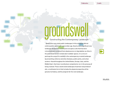 Interactives: Screenshot from <i>Groundswell Constructing the Contemporary Landscape</i>, 2005