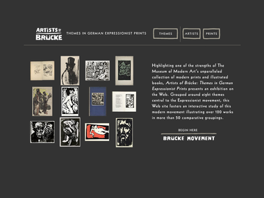 Interactives: <i>Artists of Br&uuml;cke Themes in German Expressionist Prints</i>, 2002