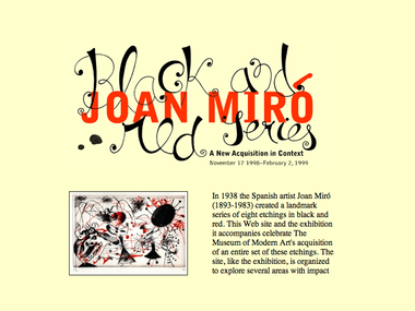 Interactives: <i>Joan Mir&oacute; Black and Red Series</i>, 1998