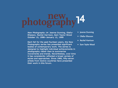 Interactives: <i>New Photography 14</i>, 1998