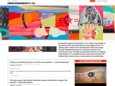 James Rosenquist: F-111 exhibition website