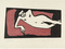 Erich Heckel. <i>Fr&auml;nzi Reclining (Fr&auml;nzi liegend)</i>. 1910. Woodcut. Composition: 8 15/16 x 16 9/16" (22.6 x 42.1 cm). Publisher: unknown. Printer: probably the artist, Dresden. Edition: unknown. The Museum of Modern Art, New York. Gift of Mr. and Mrs. Otto Gerson. © 2001 Artists Rights Society (ARS), New York/VG Bild-Kunst, Bonn