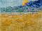 Vincent van Gogh. Landscape with Wheat Sheaves and Rising Moon. 1889