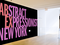 Abstract Expressionist exhibition wall panel mockup