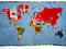 Alighiero Boetti (Italian, 1940-1994). <i>Mappa (Map)</i>. 1971-72. Embroidery on linen 78 ¾ x 141 ¾” (200 x 360 cm). Glenstone. © 2012 Estate of Alighiero Boetti / Artists Rights Society (ARS), New York / SIAE, Rome