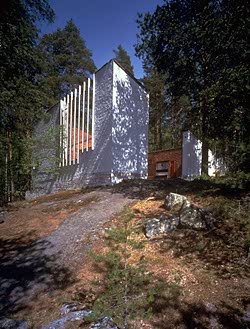 Experimental House and Sauna, View from Southwest