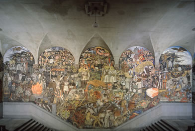 Overall view of stairwell of National Palace