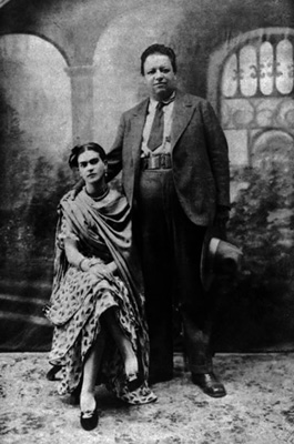 Rivera and Kahlo on wedding day