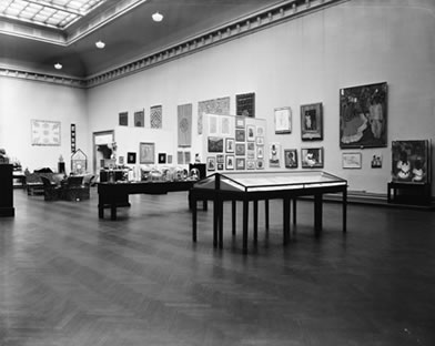 Installation shot of Mexican Arts show and Market Scene