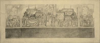 MoMA's preliminary design for Man and the Crossroads