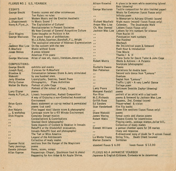 Brochure prospectus, first interior page