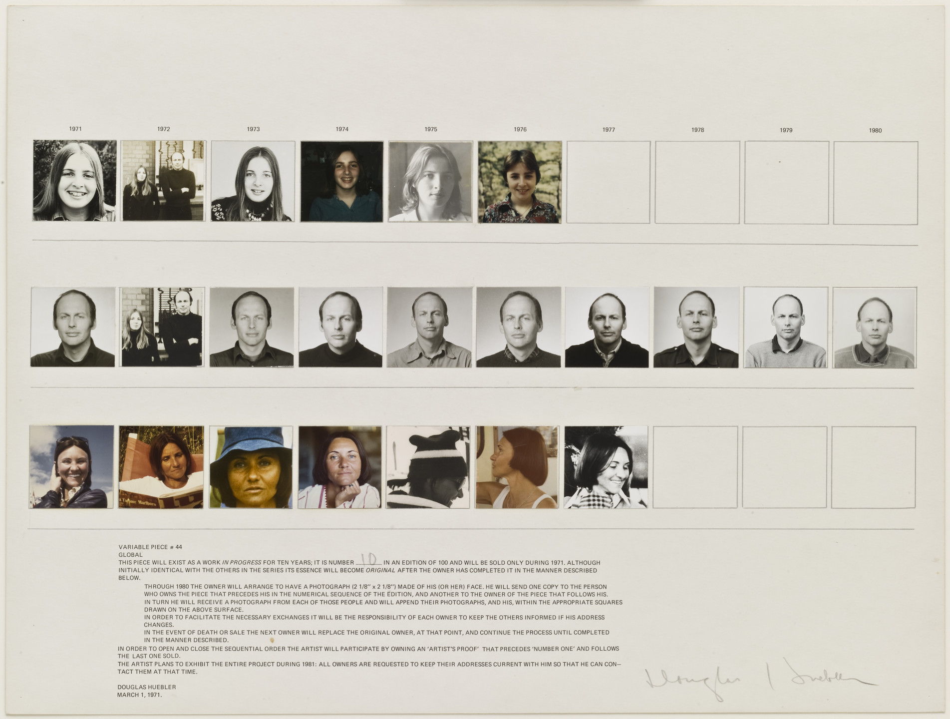 Douglas Huebler. Variable Piece #44 / Global. 1971