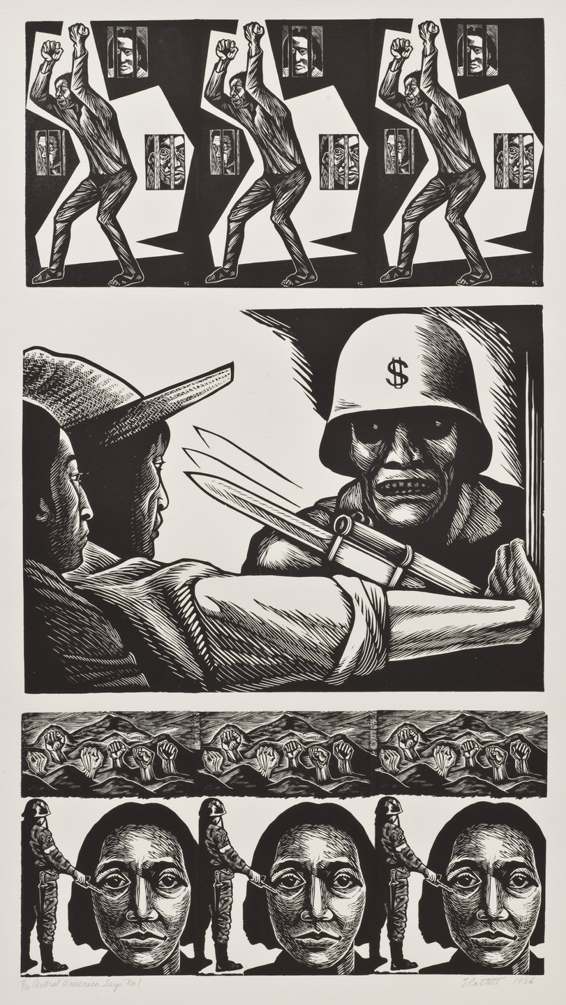 Elizabeth Catlett. Central America Says No!. 1986