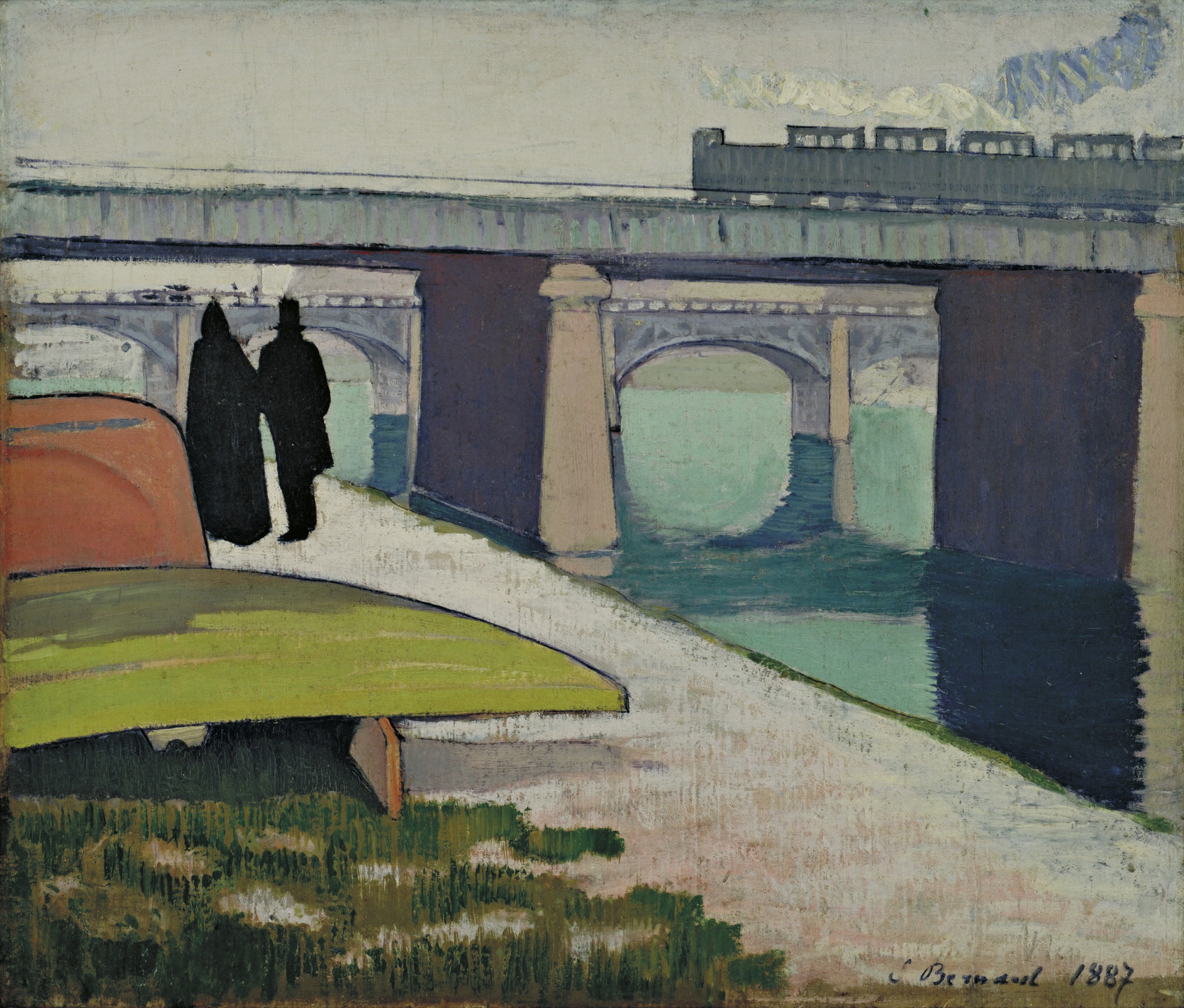 Émile Bernard. Iron Bridges at Asnières. 1887