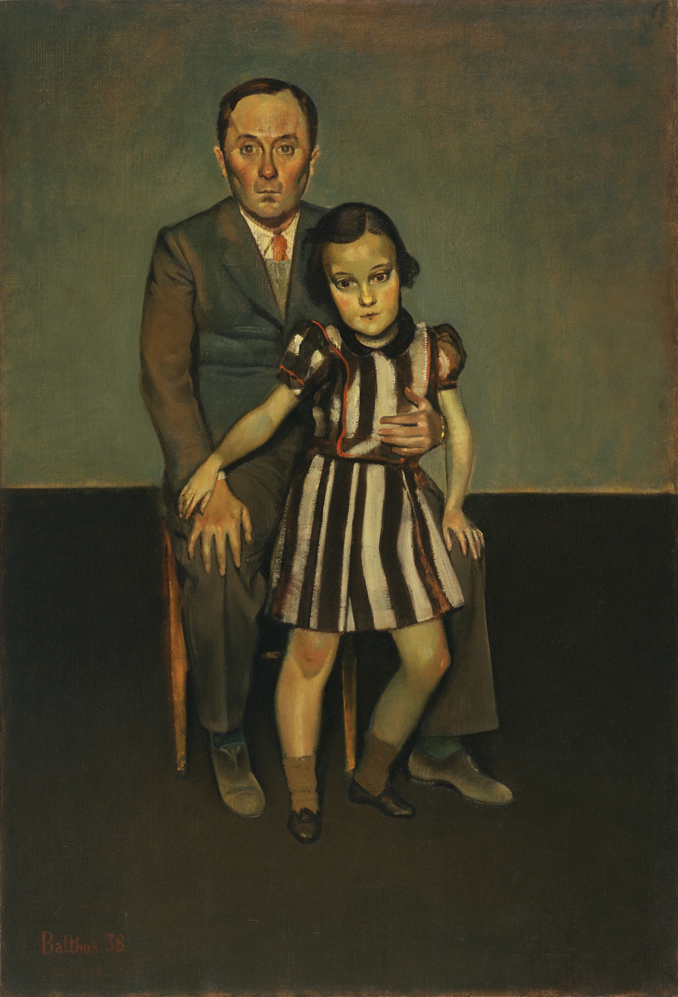 Balthus (Baltusz Klossowski de Rola). Joan Miró and His Daughter Dolores. October 1937-January 1938