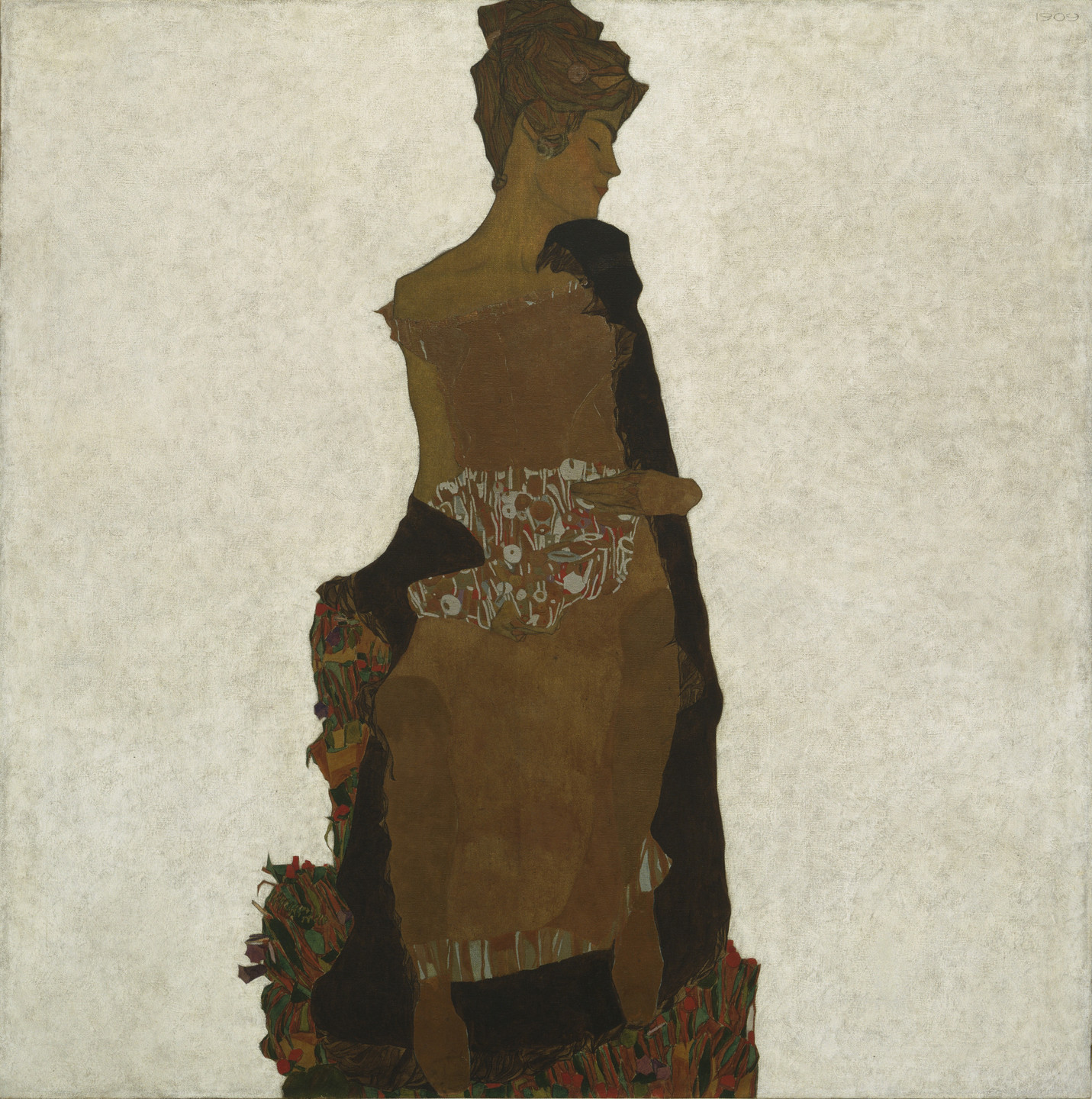 Egon Schiele. Portrait of Gerti Schiele. 1909