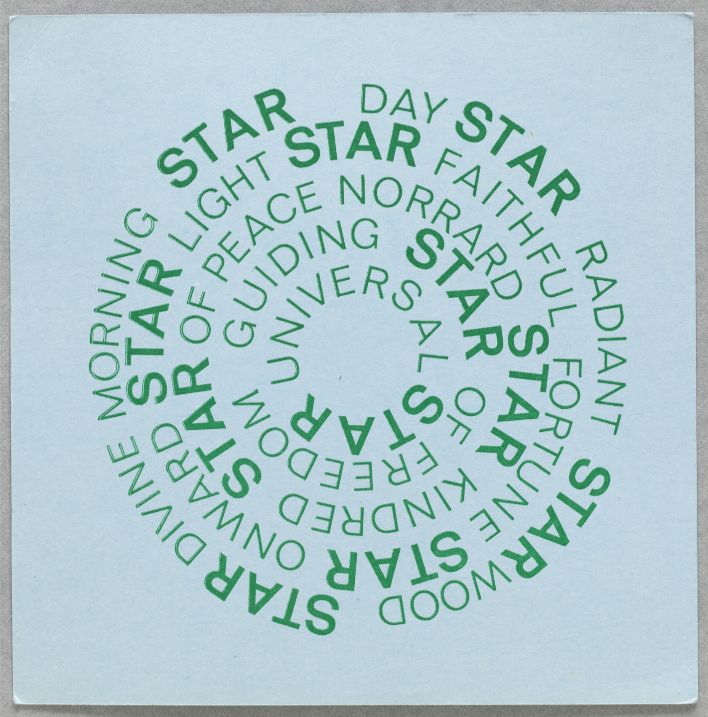 Ian Hamilton Finlay. Sea Poppy 2. 1968
