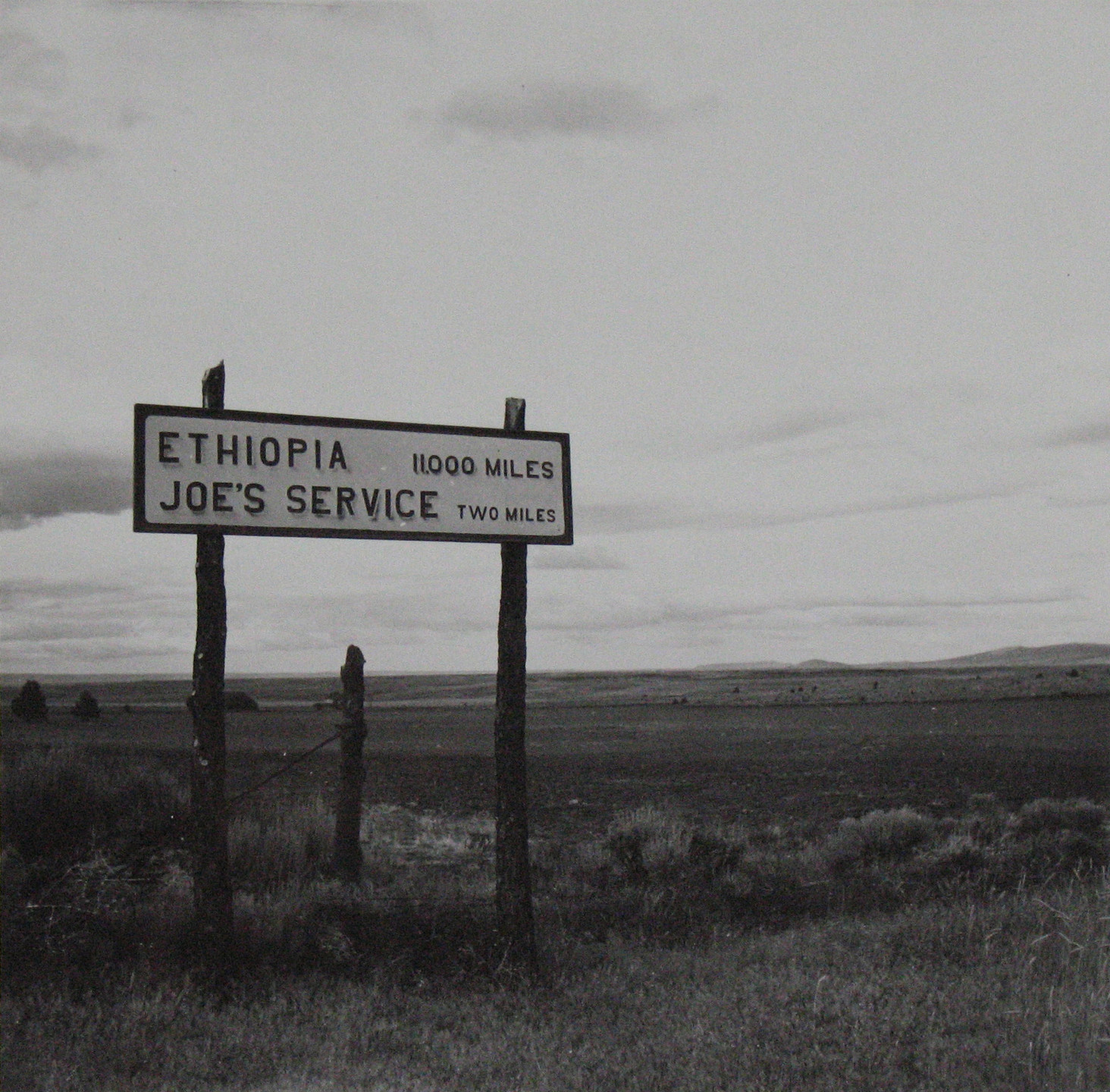Arthur Rothstein. Sign on Highway near Madras, Oregon. 1936
