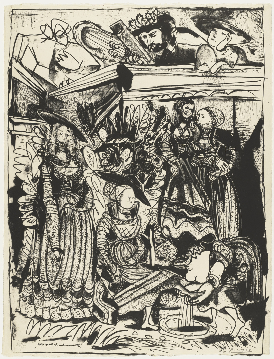 Pablo Picasso. David and Bathsheba, after Lucas Cranach (David et Bethsabée, d'après Lucas Cranach). 1947