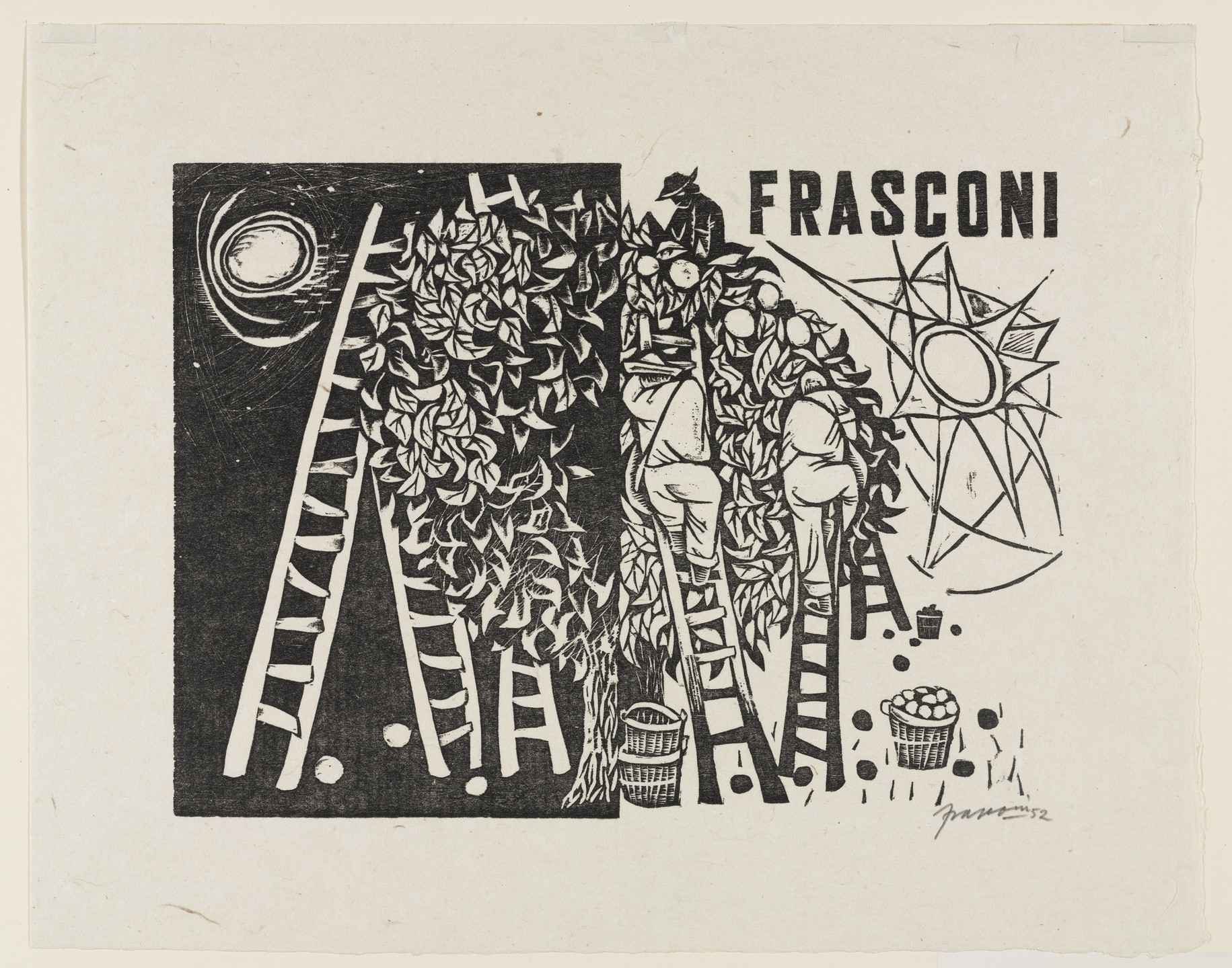 Antonio Frasconi. Day and Night. 1952
