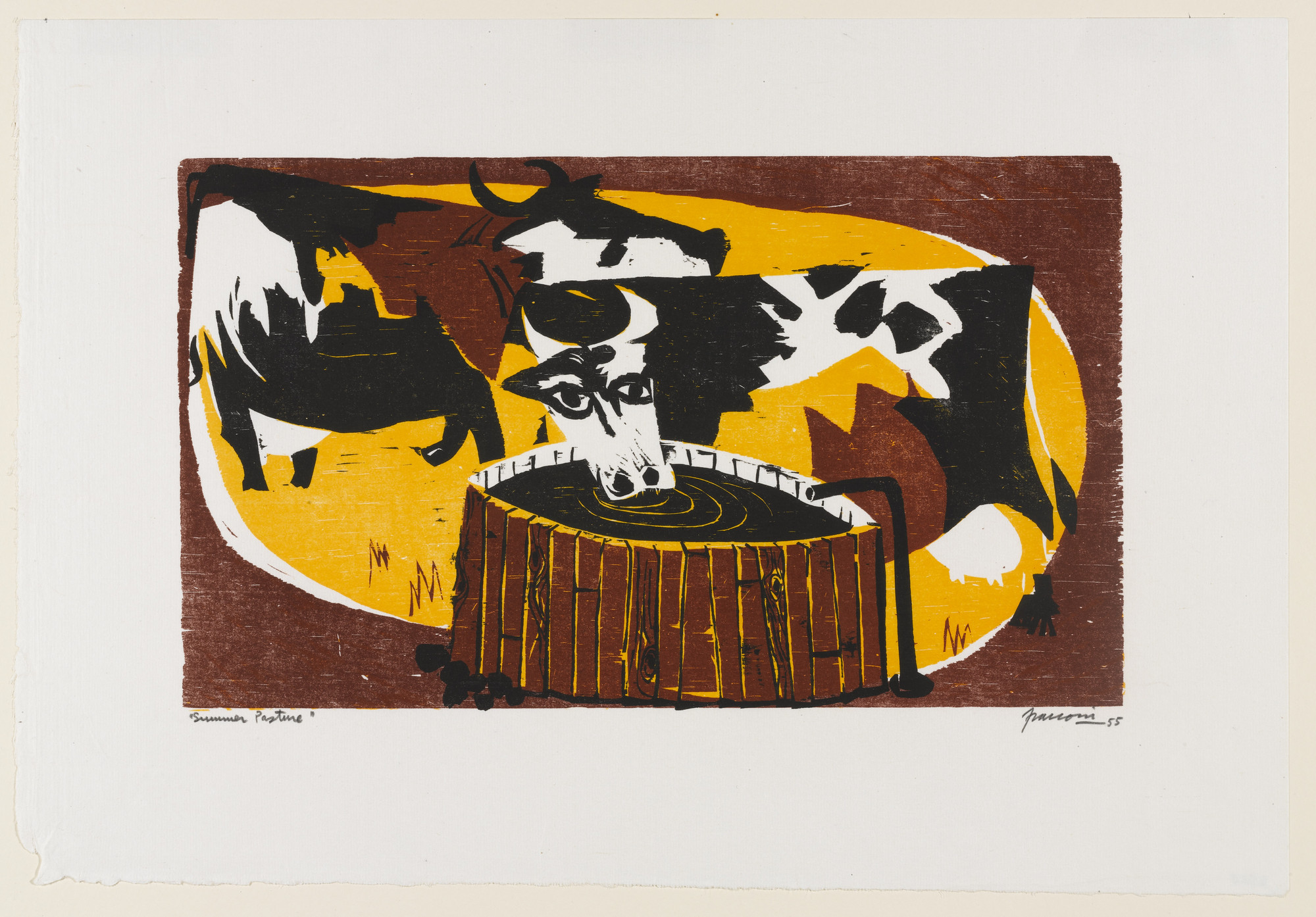 Antonio Frasconi. Summer Pasture. 1955