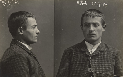 Alphonse Bertillon. Unidentified mug shot. July 26, 1889
