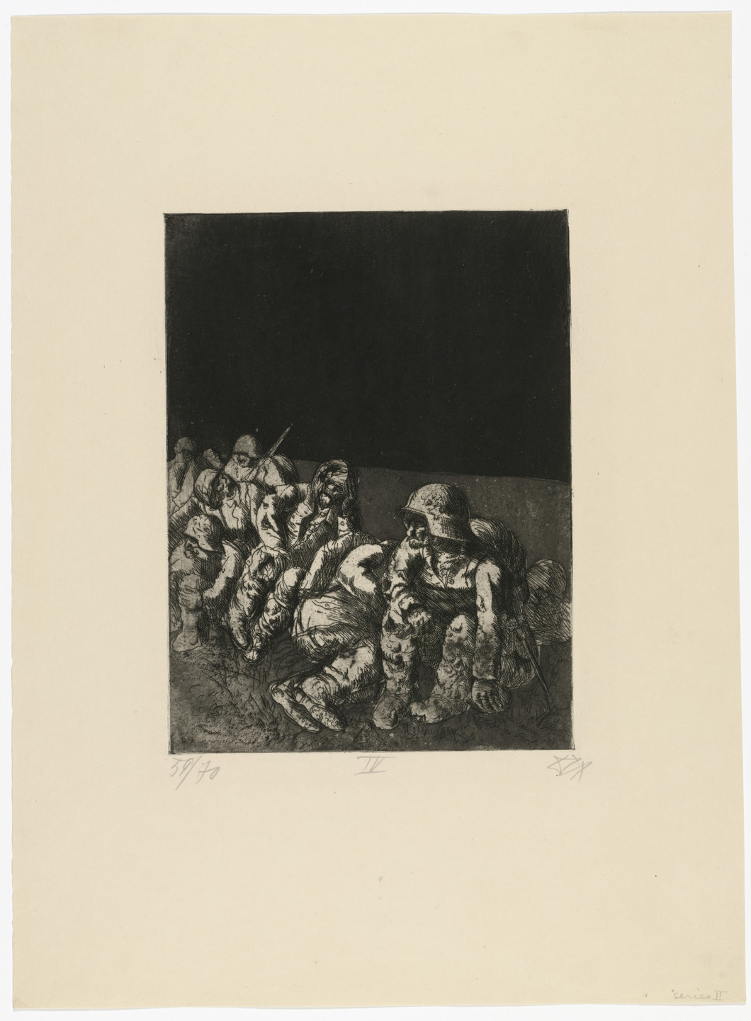 Otto Dix. Resting Company (Ruhende Kompanie) from The War (Der Krieg). 1924
