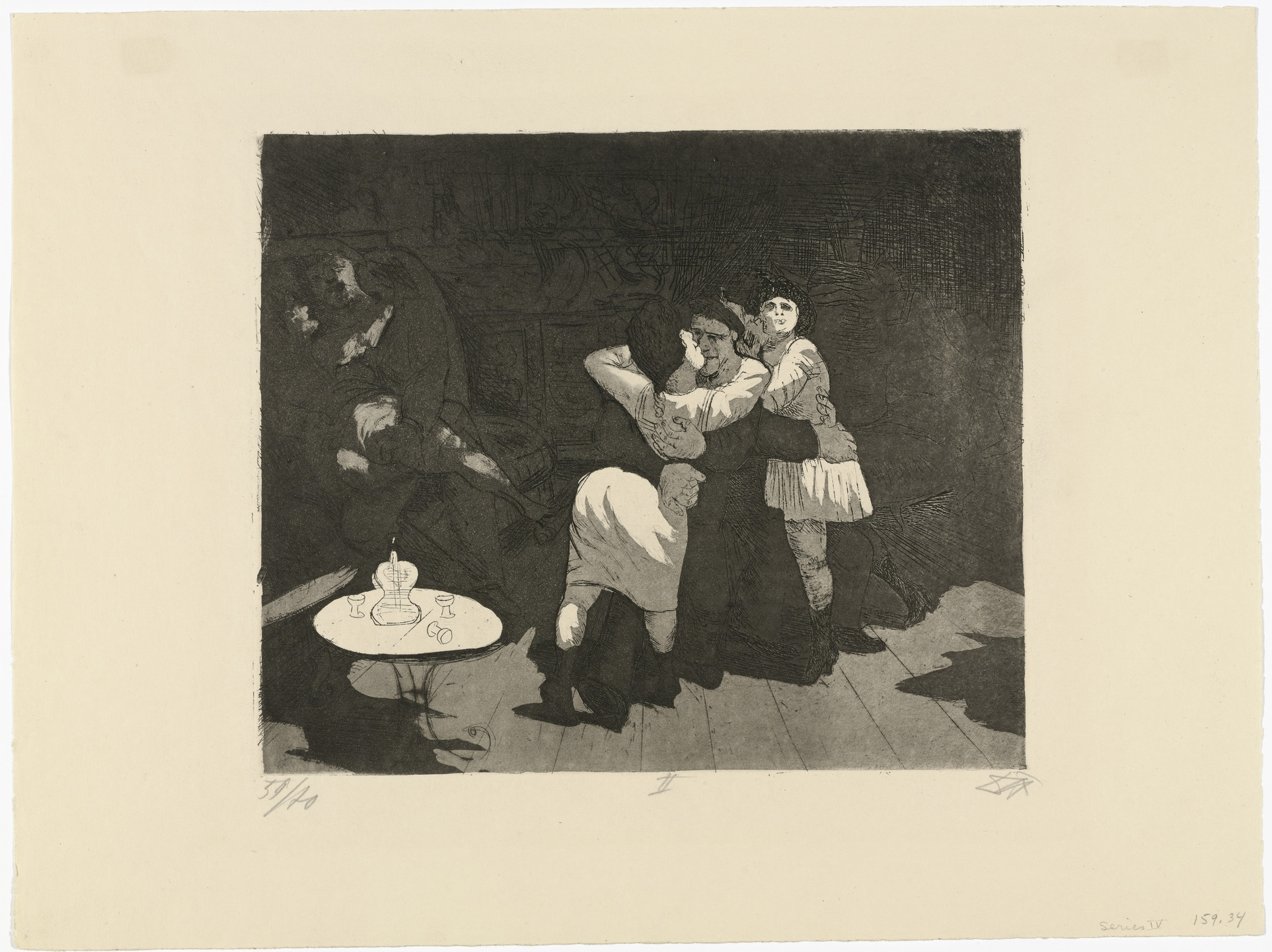 Otto Dix. Sailors in Antwerp (Matrosen in Antwerpen) from The War (Der Krieg). (1924)