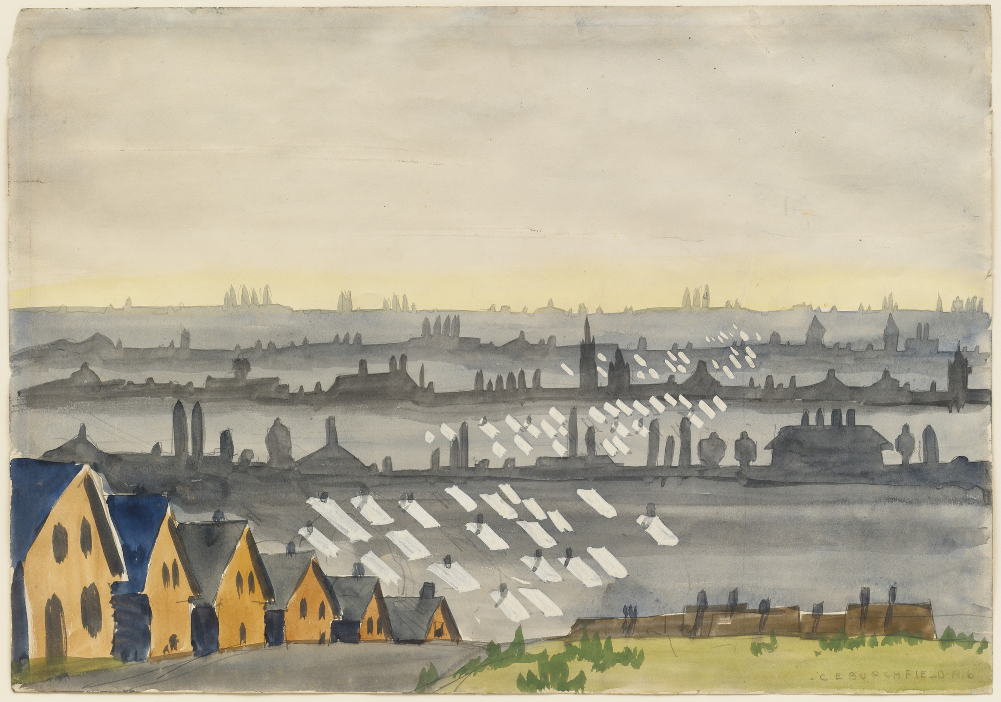 Charles Burchfield. The City. 1916