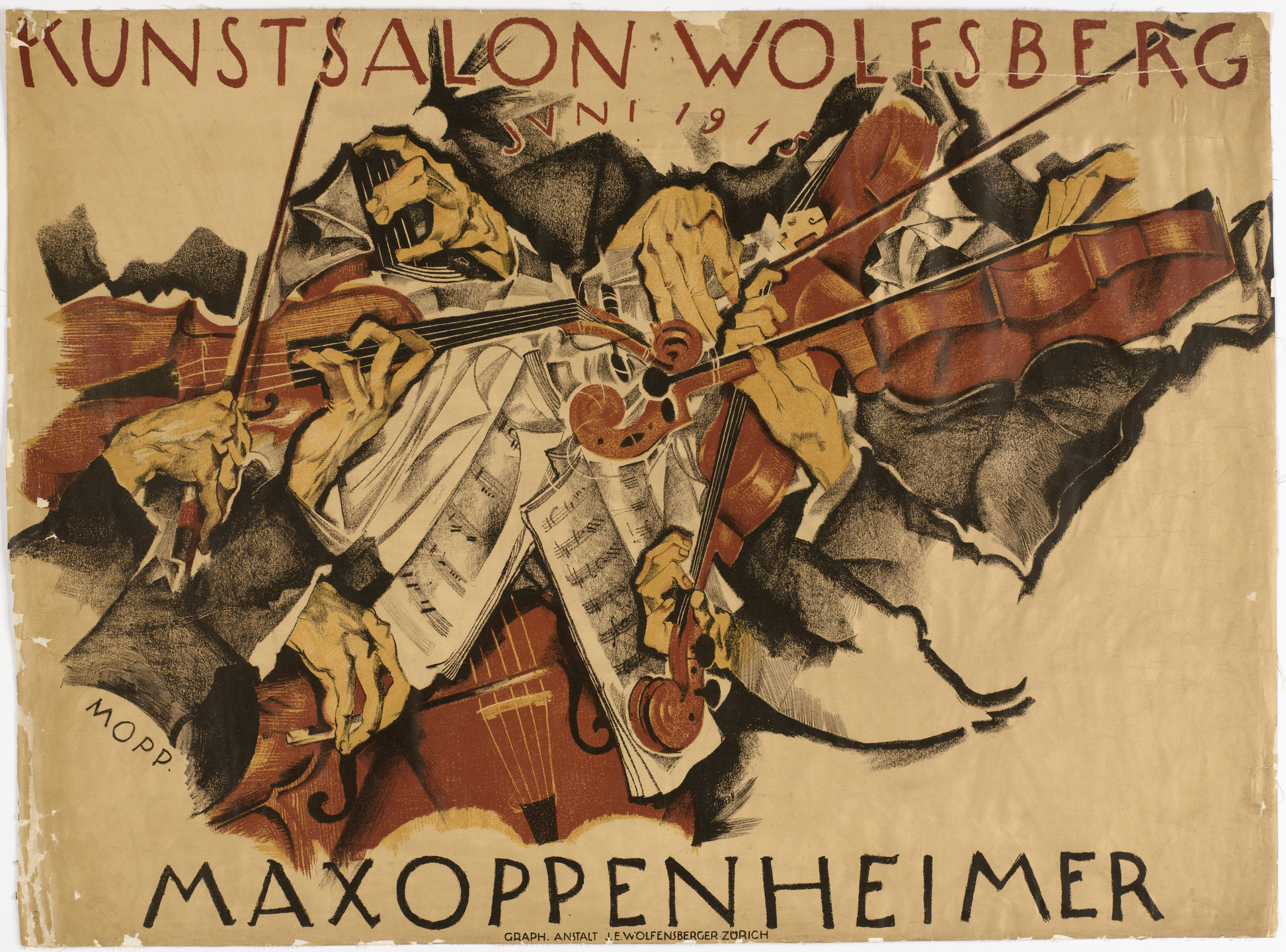 Max Oppenheimer (MOPP). Quartet Poster (Quartett Plakat). 1915