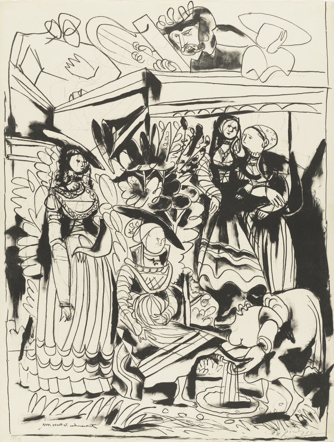 Pablo Picasso. David and Bathsheba, after Lucas Cranach (David et Bethsabée, d'après Lucas Cranach). 1947