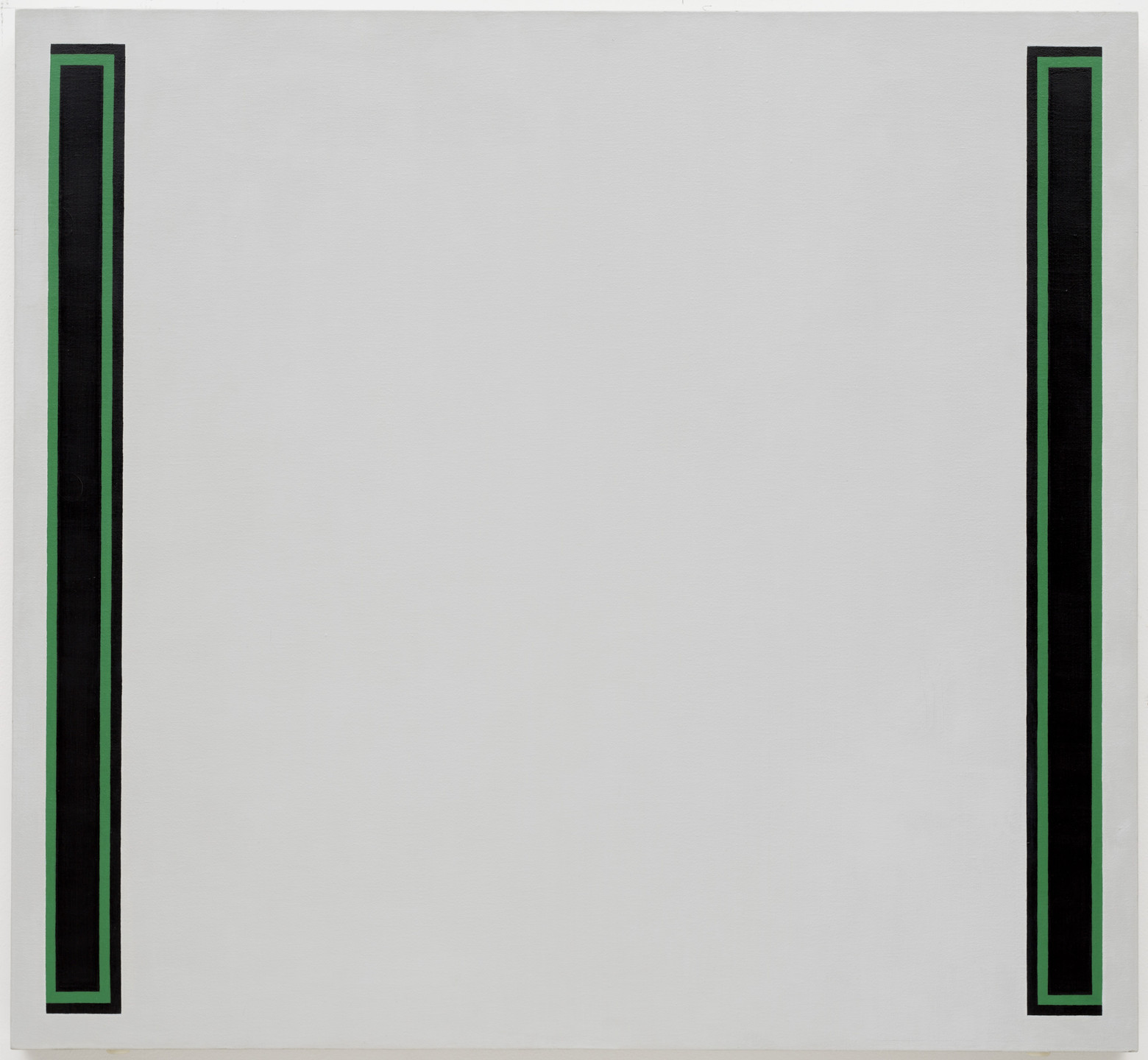 Jo Baer. Double-Bar, Grey (Green Line). 1968
