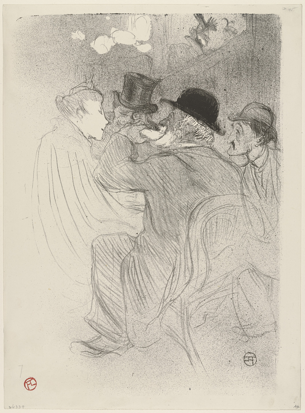 Henri de Toulouse-Lautrec. At the Moulin Rouge: Rugged! Really Rugged! (Au Moulin Rouge: Un Rude! Un vrai Rude!). 1893