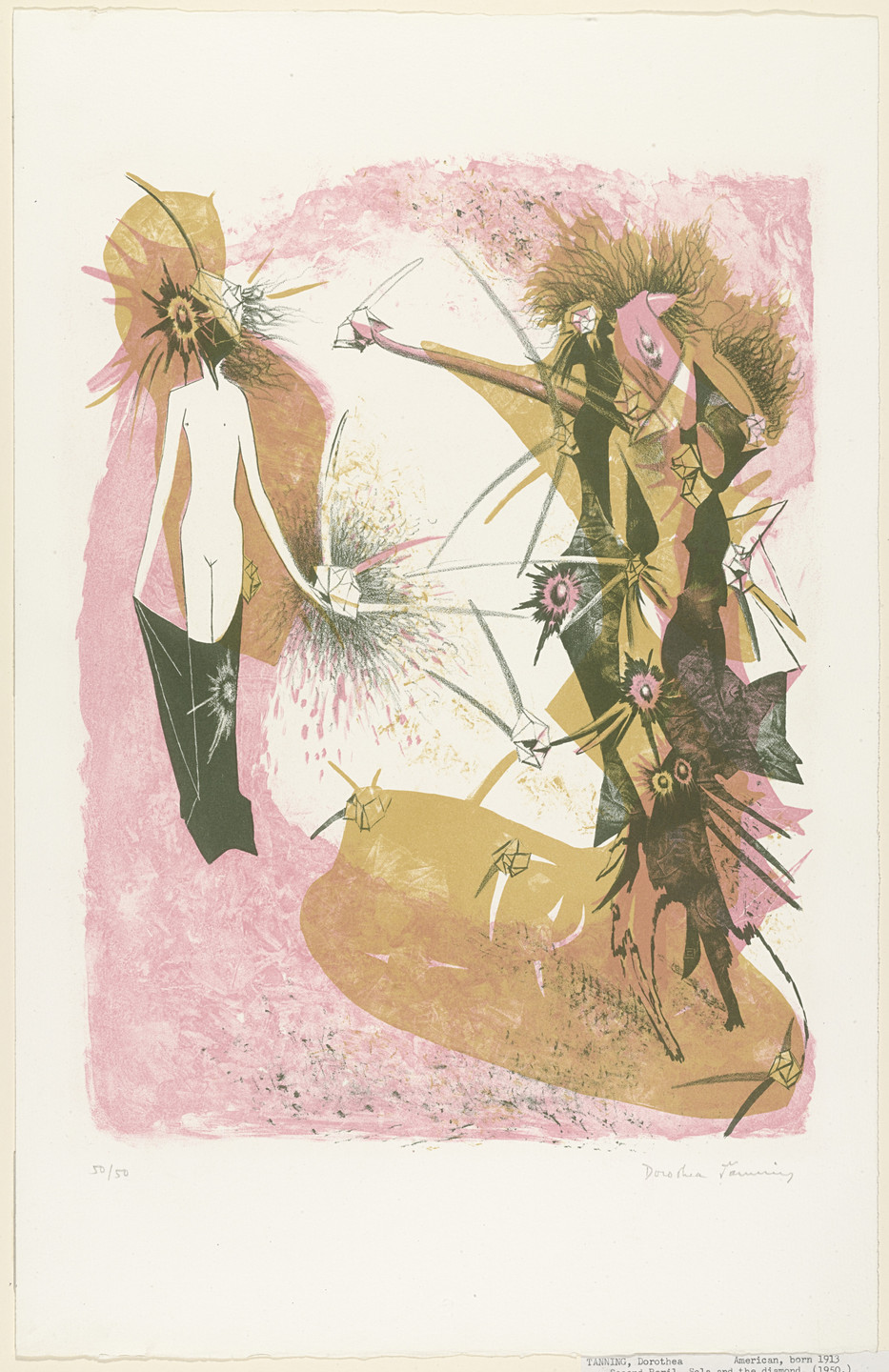 Dorothea Tanning. Second Peril (Deuxième péril) from The 7 Spectral Perils (Les 7 périls spectraux). 1950